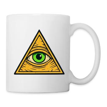 Allsehendes Auge Dreieck - Tasse - Weiß - Rechts