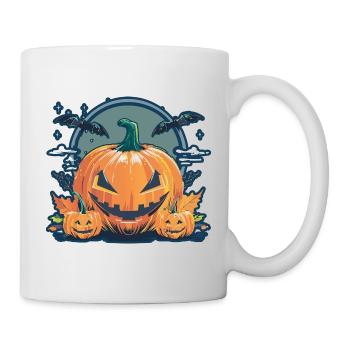 Haunted Pumpkin Trio – Spooky Halloween Vibes - Mug - white - Right