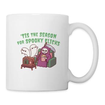 Cute Grim Reaper Tis The Season For Spooky Flicks - Mug - white - Right