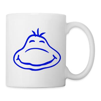 Grenouille Crapaud Sourire Drôle Bande dessinée Heureux Mignon - Mug blanc - blanc - Droite