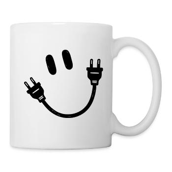 Electrician Electrical Engineer Schuko Plug Funny - Mug - white - Right