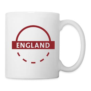 England Rundes Emblem in roter Farbe - Tasse - Weiß - Rechts