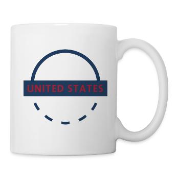 United States Blue Banner Emblem - Mug - white - Right