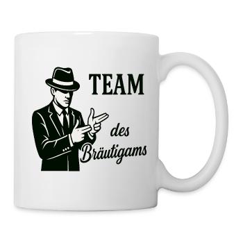 T-shirt avec logo de l’équipe du marié - Mug blanc - blanc - Droite