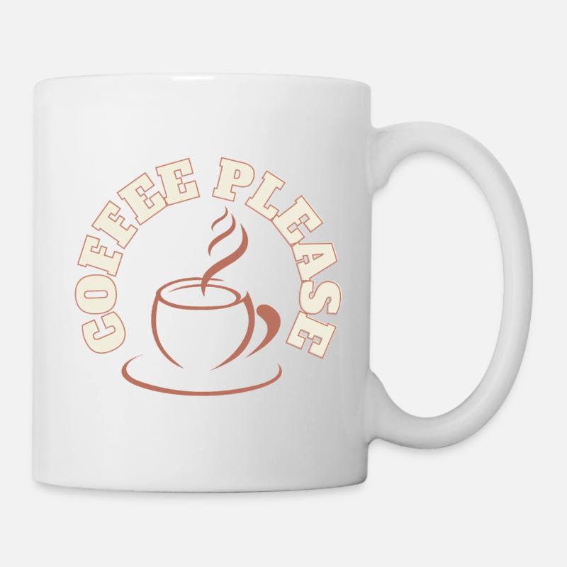 Coffee Please Round Logo - Mug - white