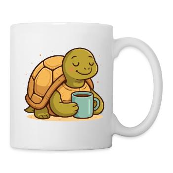 Kaffee-Turtel im Morgenlicht - Tasse - Weiß - Rechts