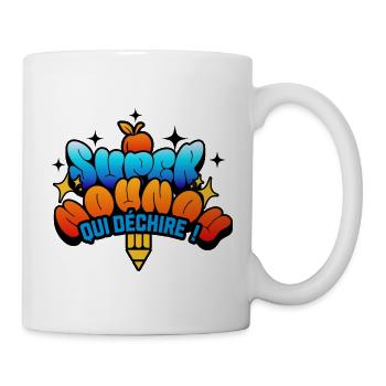 Super nounou qui déchire - Mug blanc - blanc - Droite