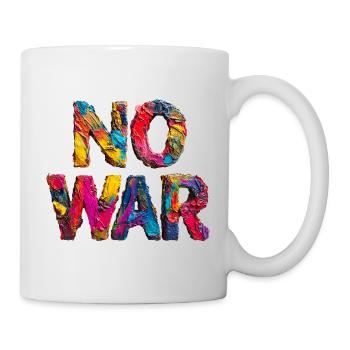 Pas de guerre Déclaration colorée - Mug blanc - blanc - Droite