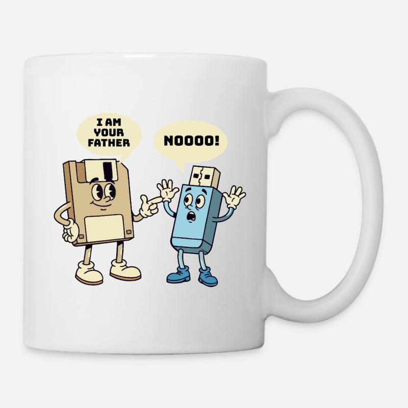 Je suis ton père disquette tech humour - Mug blanc - blanc