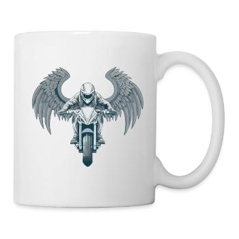 Engel Flügel Motorrad - Tasse - Weiß - Rechts