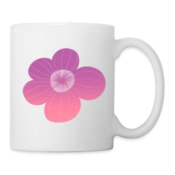 Fleur bohème - Mug blanc - blanc - Droite
