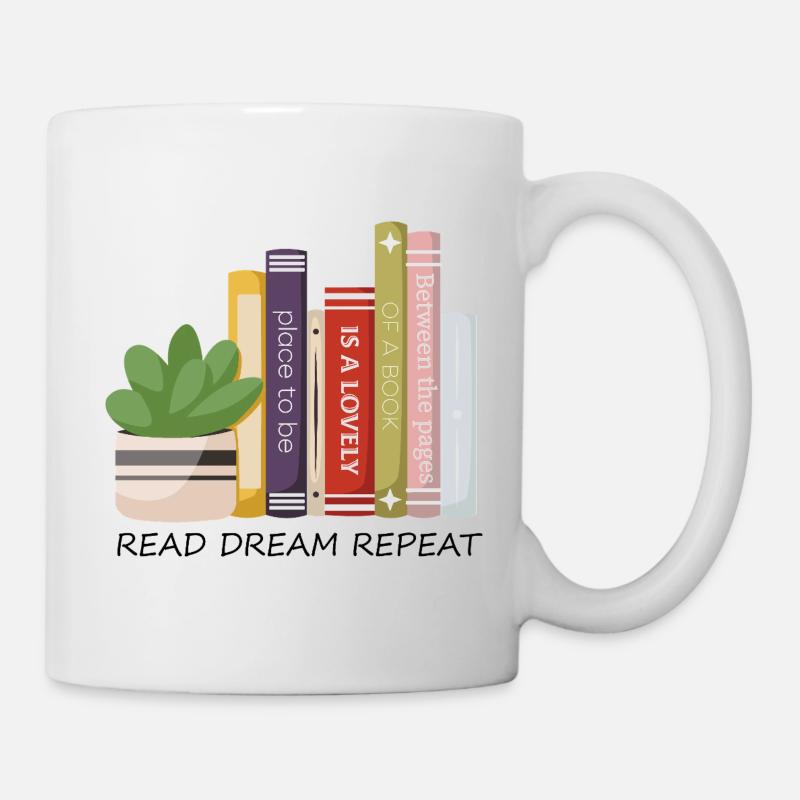 Colorful Book Row - Mug - white