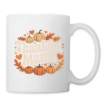 Thankful Mama Herbst Kürbis Mama Erntedank - Tasse - Weiß - Rechts