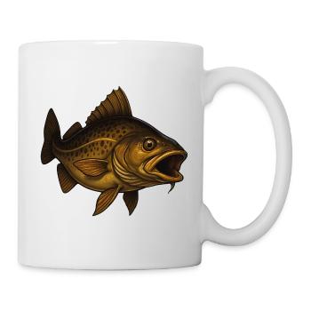 Majestic fish with an open mouth - Mug - white - Right