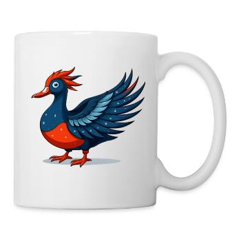 Winged blue star eagle - Mug - white - Right