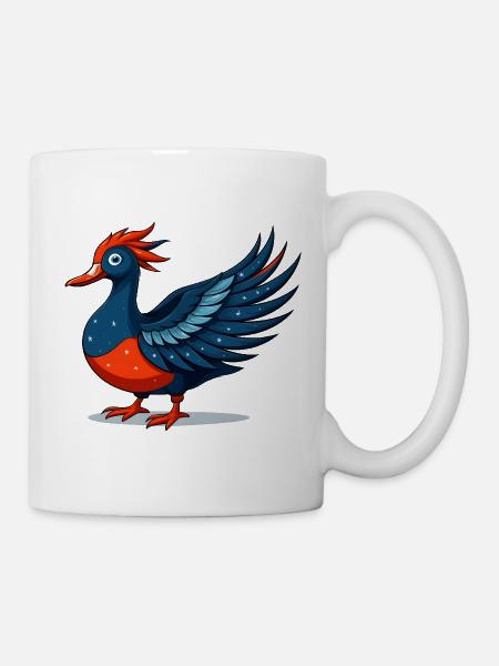 Geflügelter blauer Sternadler - Tasse - Weiß