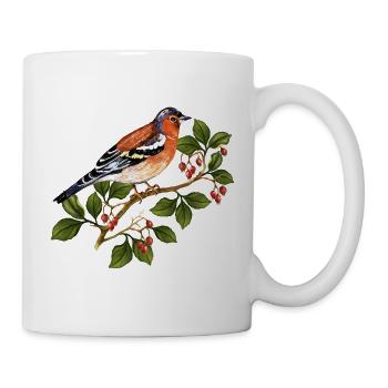Bunter Vogel - Tasse - Weiß - Rechts