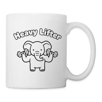 Heavy Lifter Elefant - Tasse - Weiß - Rechts