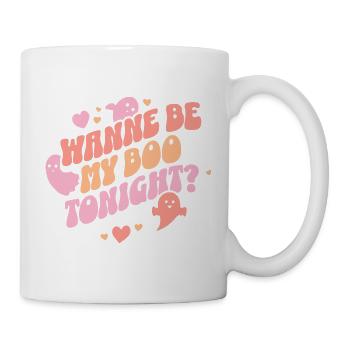 Voulez-vous être mon boo ce soir ? Saison effrayante d’Halloween - Mug blanc - blanc - Droite