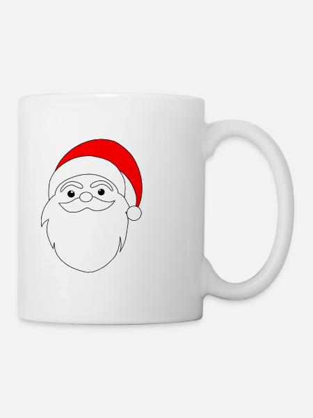 Santa Claus Line Art - Mug - white