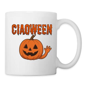Halloween? Ciaoween! Funny pun to scare - Mug - white - Right