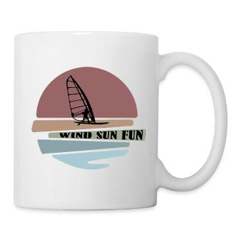 Windsurf Sunset Fun Design - Mug - white - Right