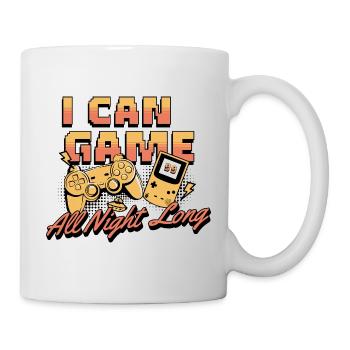 Je peux jouer toute la nuit manette Retro Gamer - Mug blanc - blanc - Droite