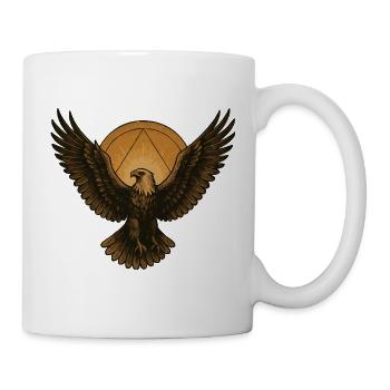 Eagle in the circle of the sun - Mug - white - Right