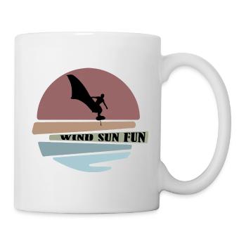Wingfoil sunset Silhouette - Tasse - Weiß - Rechts