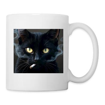 Rauchende Katze Generation Z Meme Katze raucht - Tasse - Weiß - Rechts
