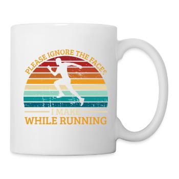 Running Ignore The Faces I Make Marathon Runner - Tasse - Weiß - Rechts