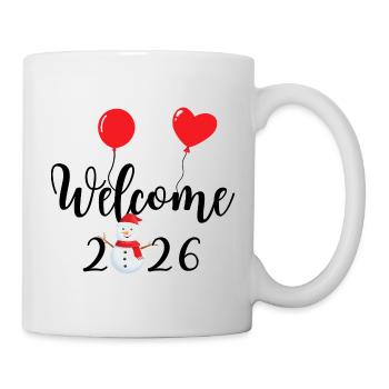 Welcome 2026, Happy New Year, Snowman - Mug - white - Right