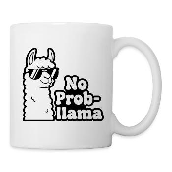 No Prob Llama Kontrastdruck - Tasse - Weiß - Rechts