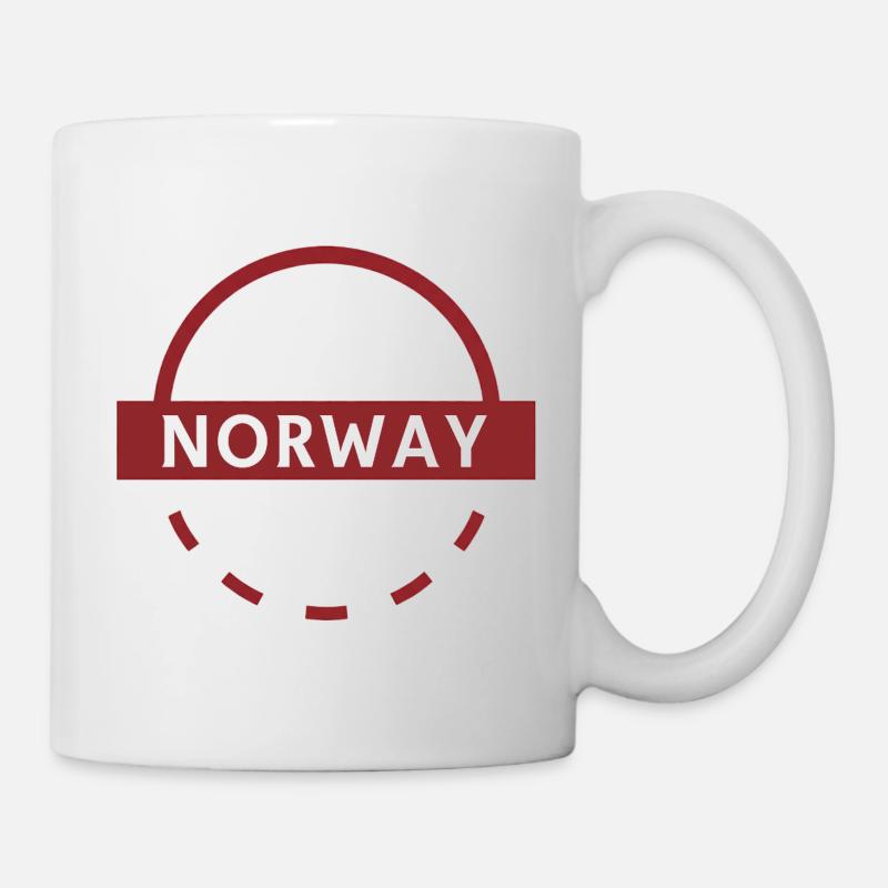 Norwegen Bogen Emblem - Tasse - Weiß