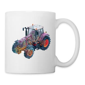 CAD-Röntgen-Traktor Farbenspiel Illustration - Tasse - Weiß - Rechts