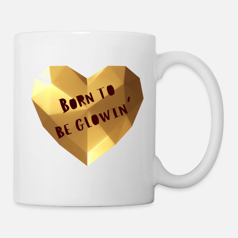 Né pour être rayonnant - Mug blanc - blanc