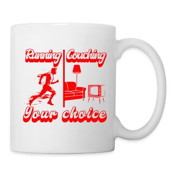 Courir ou s’installer ? À vous de choisir - Mug blanc - blanc - Droite