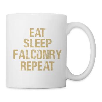 Falknerei Falkner Falknerin Beizjagd Greifvogel - Tasse - Weiß - Rechts