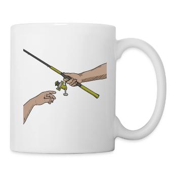 Fishing Dad Shirt – Lustiger und stolzer Fischer - Tasse - Weiß - Rechts