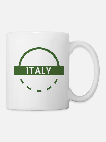 Italiengrünes Emblem - Tasse - Weiß