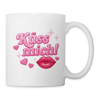 küss mich! / y2k design - Tasse - Weiß - Rechts