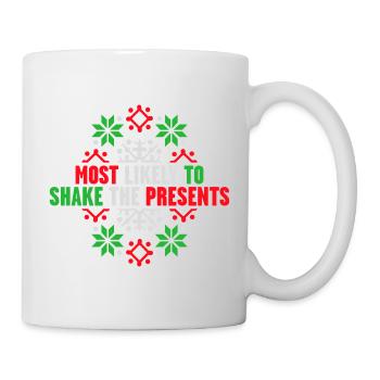 Le plus susceptible de secouer les cadeaux Noël Fun - Mug blanc - blanc - Droite