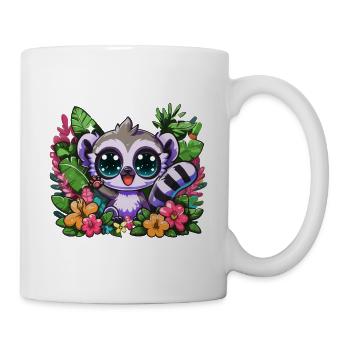 Lemurenzauber Tropengarten - Tasse - Weiß - Rechts