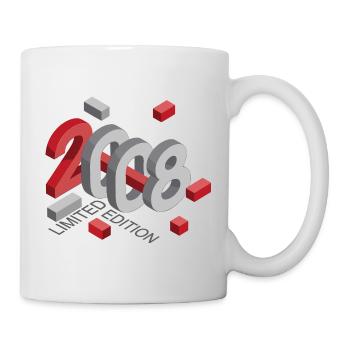 2008 Limitierte Edition 3D Typografie Kunst - Tasse - Weiß - Rechts