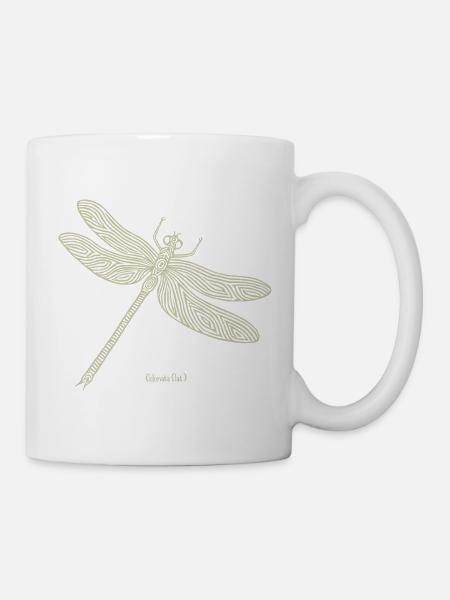 Libelle Odonata - Tasse - Weiß