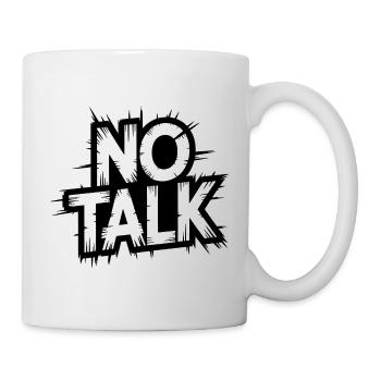 No Talk Distressed Typography - Mug - white - Right