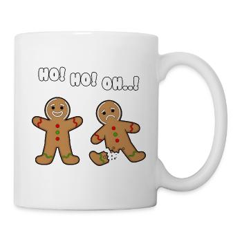 Lebkuchen-Weihnachten zerbrochen und fröhlich - Tasse - Weiß - Rechts