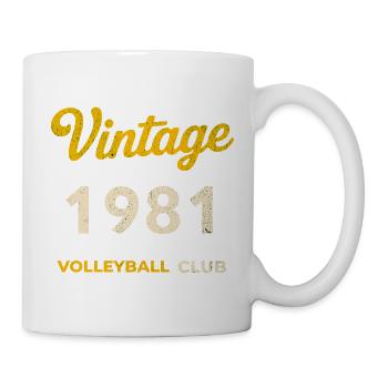 Vintage 1981 – Volleyball Club Retro Birth Year - Mug - white - Right