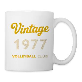 Vintage 1977 – Volleyball Club Retro Birth Year - Mug - white - Right