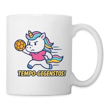 Vitesse, Contre-Coup de pied, Licorne, Handball, Attaque - Mug blanc - blanc - Droite